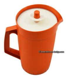 Vintage Tupperware Jarro en naranja / marrón