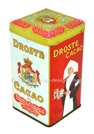 Lata de cacao holandesa Droste vintage con letras rectas y nodriza, neto 1/2 KG