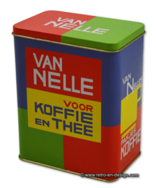 Vintage lata holandesa de Van Nelle para café y té