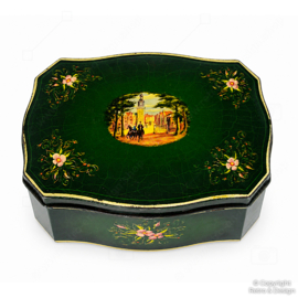 Vintage Green Pickwick Tea Tin by Bekkers Dordrecht Holland (1950–1955)