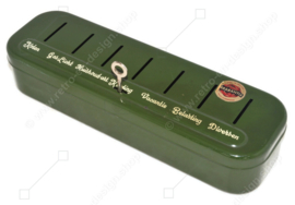 Nostalgische Vintage Brabantia Haushaltsspardose in der Farbe Grün, mit Schlüssel