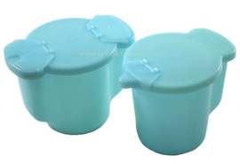 Vintage Tupperware suiker en melk set in pastel blauw