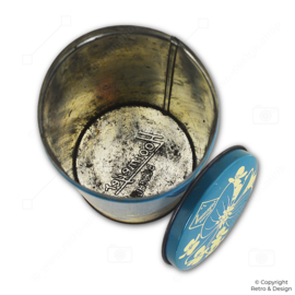 Lata Vintage Hooimeijer para Beschuit – Azul con Flores Blancas