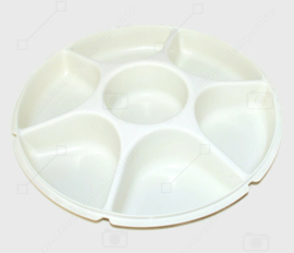 Centre de service divisé Tupperware vintage - Grand bol à collation, bol de service ou bol à apéritif