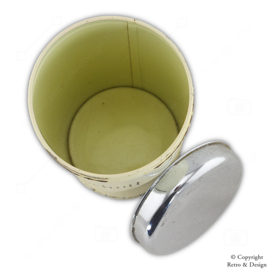Vintage Brabantia Keksdose mit schwarzen Zierbuchstaben aus den 1950er–1960er Jahren