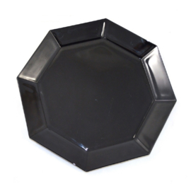 Großes Serviertablett, Platte oder Vorspeisenteller von Arcoroc France, Octime schwarz Ø 32 cm