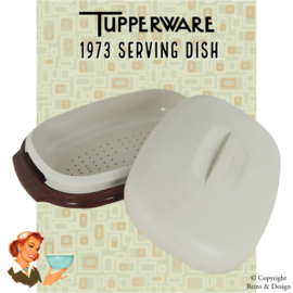 Koche im Retro-Stil mit diesem Vintage Tupperware Mikrowellen-Reis- und Gemüsedämpfer aus den 1970er Jahren!