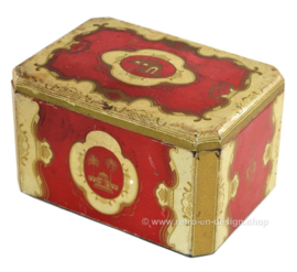 Orientalische Vintage Blechdose in Rot mit goldenen Details
