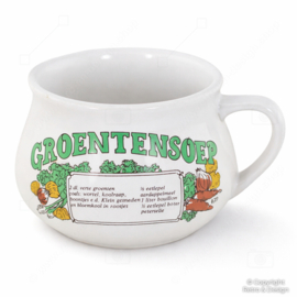 1970s Dutch Recipe Soup Bowl – Vintage Groentesoep Soup Mug with Handle