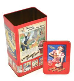 Douwe Egberts Coffee, retro tin with nostalgic images