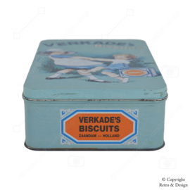 "Nostalgic Verkade Vintage Cookie Tin: A Timeless Piece of Dutch History"