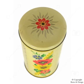 Vintage Verkade Rusk Tin (1950-1980) - Perfect Condition, Nostalgic Floral Motif!