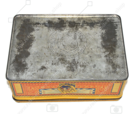 Boîte à tabac vintage en étain de Tabaksfabriek " "Het wapen van Drenthe" anno 1820 N.V. Franciscus Lieftinck, Groningen