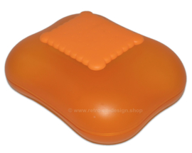 Transparent orange vintage Alessi Biscuit box 'Mary Biscuit' by Stefano Giovannoni