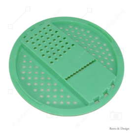 Vintage Tupperware grater bowl  in green with transparent lid