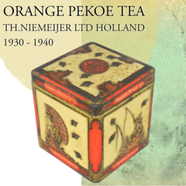 🌟 Vintage Pecco Thee Kubus van Niemeijer - Een prachtig stuk Nederlands vakmanschap uit 1930 - 1940! 🌟