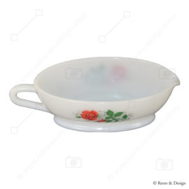 Arcopal sauce boat or gravy boat with Rose de France pattern