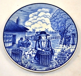 Placa de cerámica de Delft las cuatro estaciones 'Verano'