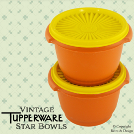 Tupperware Star Bowls - Set of Two (Light Terra & Yellow)