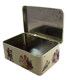 Biscuit tin with playing children, by Massilly France