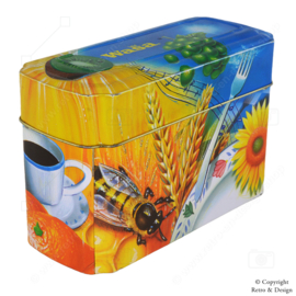 Lata de Almacenaje Vintage Wasa con Gallo y Abeja – Estilosa y Práctica para tu Knäckebröd