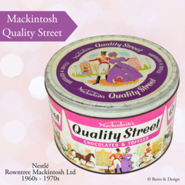 Lata de caramelos vintage de los años 60 - 70 Mackintosh Quality Street