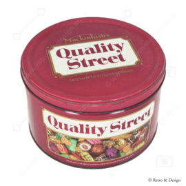 Vintage groot paars snoepblik voor Mackintosh's Quality Street