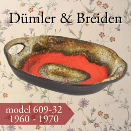 Vintage aardewerk schaal van Dümler & Breiden model 609-32