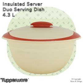 Tupperware Insulated Server – Duo Serving Dish | Beige Clair & Blanc Ivoire (4,3L)