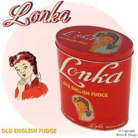 Lata Ovalada Roja Retro de Lonka para Caramelo Blando