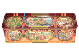 Vintage tin for gingerbread made by Klinkhamer, Groningen, with nostalgic images