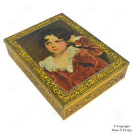 Vintage Tin manufactured by De Beukelaer – Featuring "The Red Boy" Artwork by Charles William Lambton