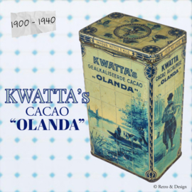 Rechthoekige blikken trommel voor 1 kg KWATTA's gealcaliniseerde cacao "OLANDA"