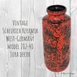 Vase vintage West-Germany en faïence de Scheurich modèle 282-40 à décor Jura