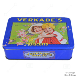 🌟 Uniek vintage Verkade blik: Een tijdloos stukje nostalgie! 🌟