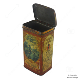 Boîte de Cacao Sickesz – Boîte en Métal Jugendstil avec Paysage Hollandais (1900-1920)