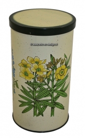 Vintage Zwieback dose mit Blumen-Dekor