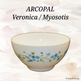 Vintage Arcopal Veronica/Myosotis Dessertschale