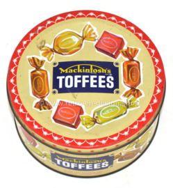 Vintage blikken snoeptrommel voor Mackintosh's Toffees