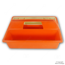 Vintage Curver Aufbewahrungsbox – Orange mit seltener Einsatzschale | Retro 70er/80er Jahre