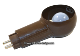 Vintage socket or plug-in lamp in brown