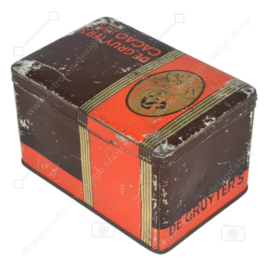 Vintage tin for orange brand (Oranjemerk) cocoa made by De Gruyter