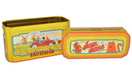 Vintage storage tin for WASA crispbread with Jck, Jacky and the Juniors by Jan Kruis