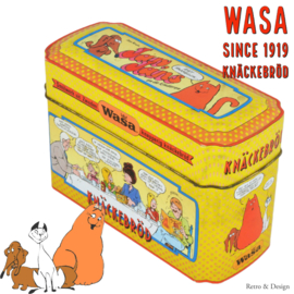 Vintage Wasa Knäckebröd Blechdose mit Uli, Ulla und die kinder von Jan Kruis