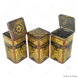 Unique and Nostalgic Set: Antique Storage Tins from Wed. J. Bekkers & Zoon, 1900-1924!
