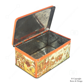 Caja de Lata Vintage de De Gruyter con Pinturas de Pieter Bruegel el Viejo