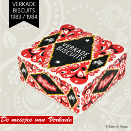 Rectangular vintage tin for mixed biscuits by Verkade