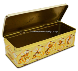 Vintage caja estaño para pan de jengibre, Zuivere Honingkoek, Slingerkoek