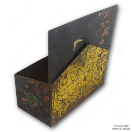 🧴 Lata Antigua de Betún Glim con Grullas – “Sé Inteligente, Usa Glim” (1920–1935)