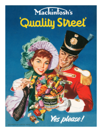 Vintage candy tin Mackintosh's Quality Street assorted milk and plain chocolates & fudge